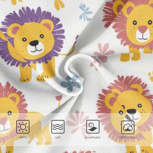 Wusikd Colorful Cute Lion Boys' Underwear Cotton Boys Briefs Soft Toddler Underwear 2T3