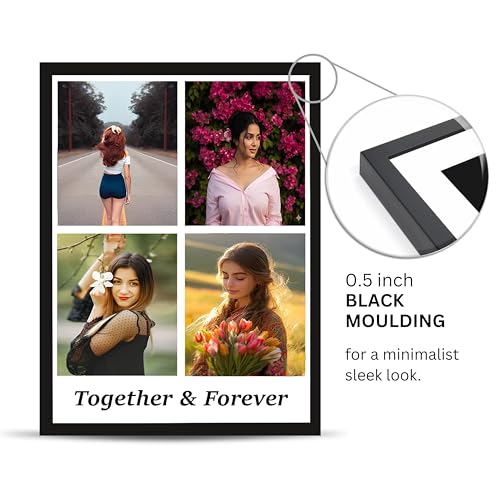 Image of Personalized Photo Frame 8x12 Inch | Custom Collage Photo Frame Gift for Birthday, Anniversary, Couple, Friends | Acrylic Sheet with MDF Back | Wall Decor Memory Frame (D-4)