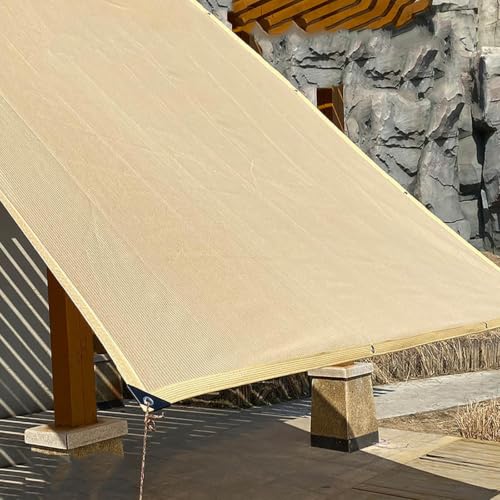 Toile de protection solaire 95% beige 2x6m avec œillets pour jardin