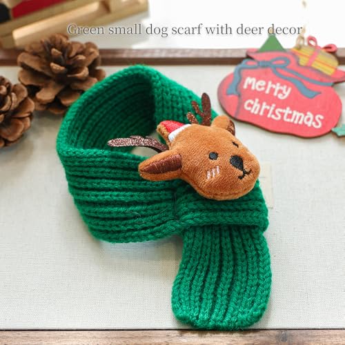 Gorro y bufanda navideña para perros pequeños miniatura 4