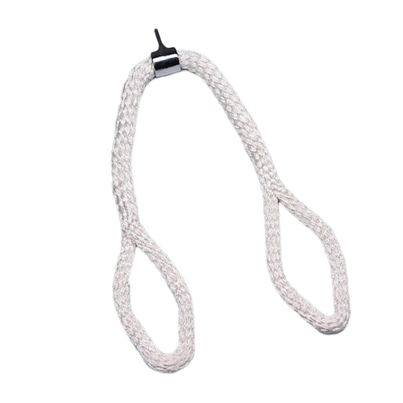 Cuerda Tríceps Resistente Fabricada en Nylon Trenzado Y Pieza de Acero Inoxidable para Sujetar a Máquinas de Cable Adecuada para Entrenamiento Físico