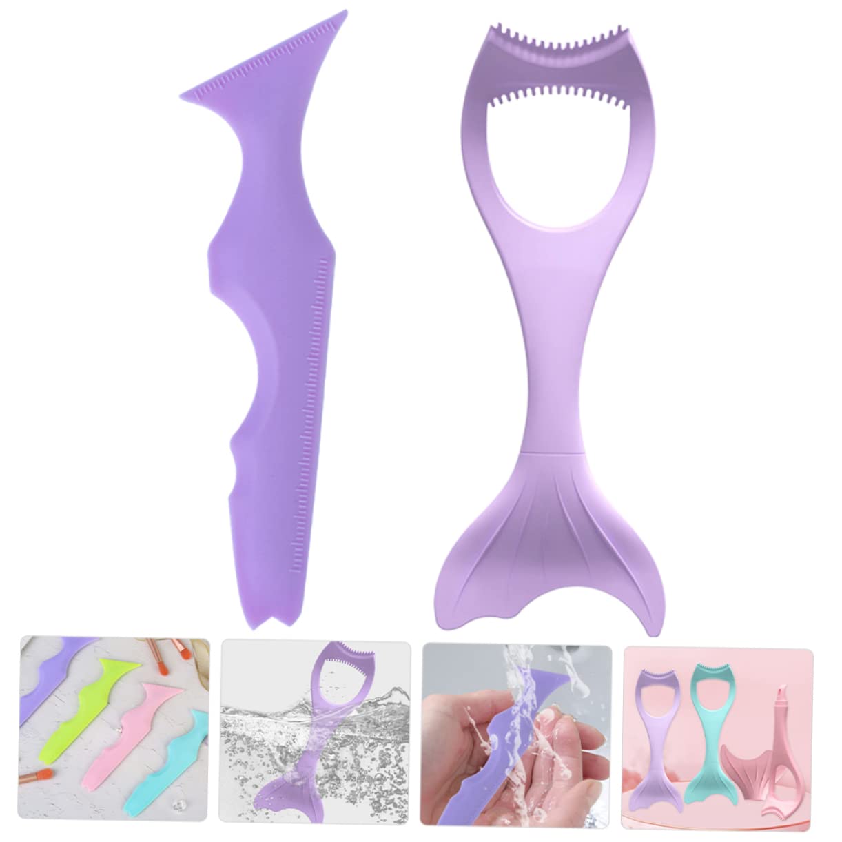 FRCOLOR 10piezas Plantilla De Silicona Para Delineador De Ojos De Guía De Aplicación De Maquillaje Herramientas Reutilizables Para Principiantes y Profesionales Fácil De Limpiar Diseño