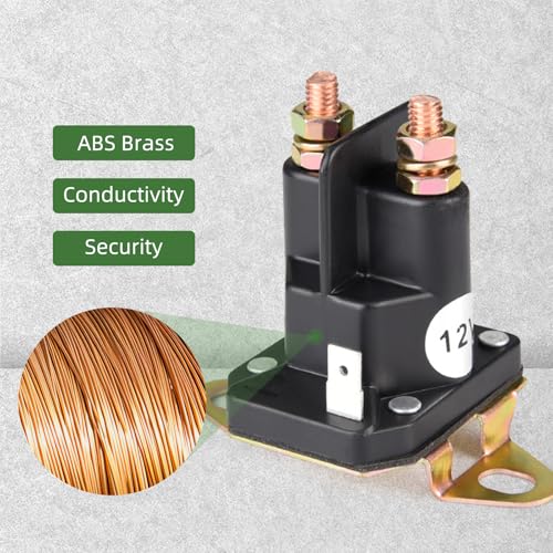 MaySpare Starter Solenoid para Husqvarna 539101714 Trombetta 854-1221-210 Bobcat John Deere Snapper MTD y Aplicaciones Universales 3 Terminales 12VDC miniatura 5