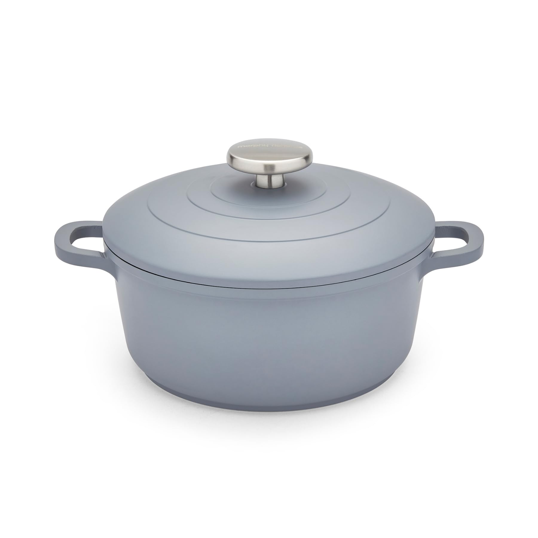 Morphy Richards Cast Aluminium Casserole, 20cm/2.3L, Non Stick Coating, Lightweight Design, Oven Safe, Self-Basting, Suitable for all Hobs, Grey, 851002