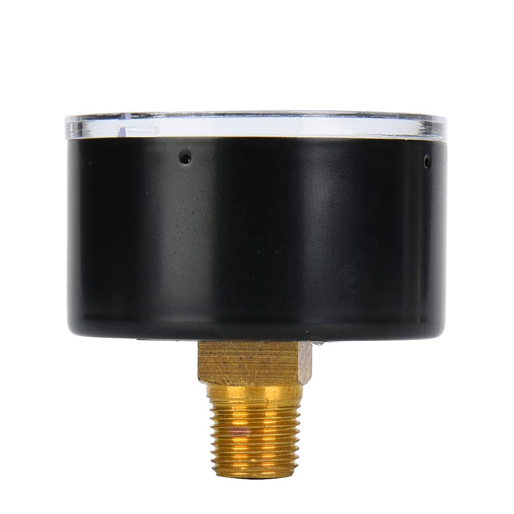 Mechaniczny manometr do, Manometry i odkurzacze Manometry Powietrza Olej Woda BSPT 1/8 cali Powrót połączenia (0-30psi,0-2bar)
