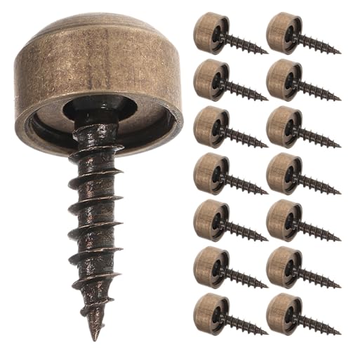 GATHINESS 32piezas Tornillos Autorroscantes con Tapas Decorativas Tornillos de Fijación para Espejos y Muebles Herrajes para Montaje Pared Aleación Resistente para Publicidad y Construcción