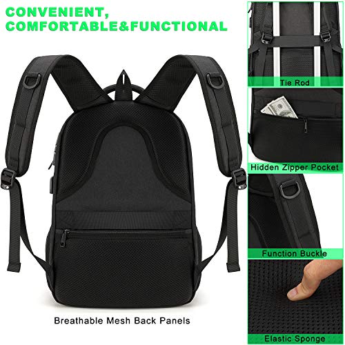 Travel Laptop Backpack Water Resistant Anti-Theft Bag with USB Charging Port and Lock 17.3 Inch Computer Business Backpacks for Women Men College School Student Gift,Bookbag Casual Hiking Daypack