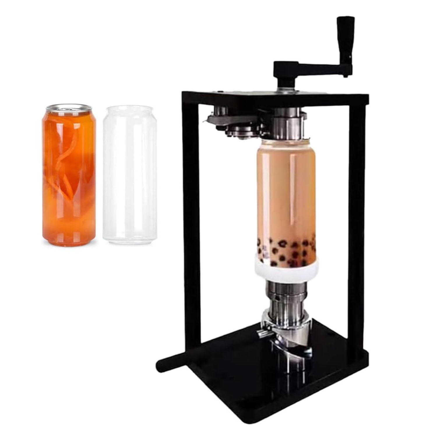 Selladora manual de tarros ajustable de 30 a 170 mm con base fija