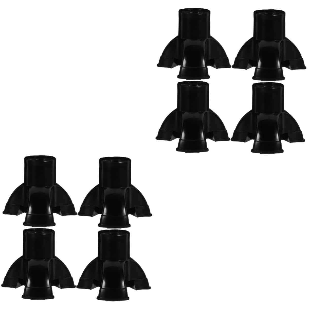 Ipetboom 2sets 4pcs Skid Walking Cane Tips Durable Foot Covers for Trekking Poles Shock Absorbing Replacement Tips for Enhanced Stability and Safety Various Surfaces 4pcs*2