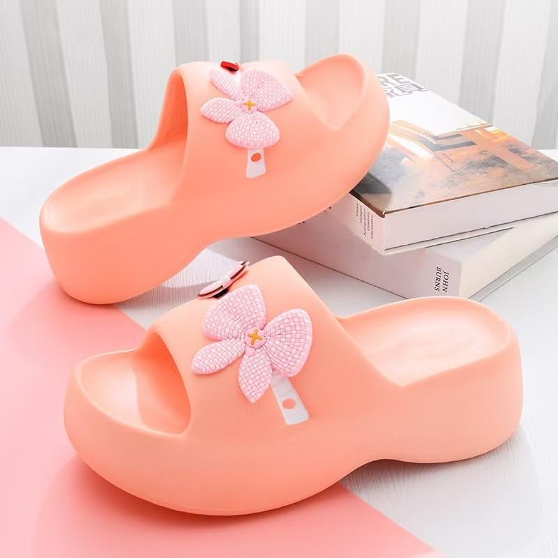 Platform Sandals for Women Trendy Bow Tie Pillow Slipper House Non Slip Recovery Sandals Shower Slipper Soft Summer Beach Shoes2
