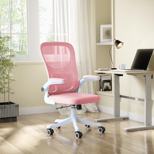 Alex-Daisy-Flexo-Ergonomic-Office-ChairStudy-ChairComputer-Chair-Without-Headrest-Pink