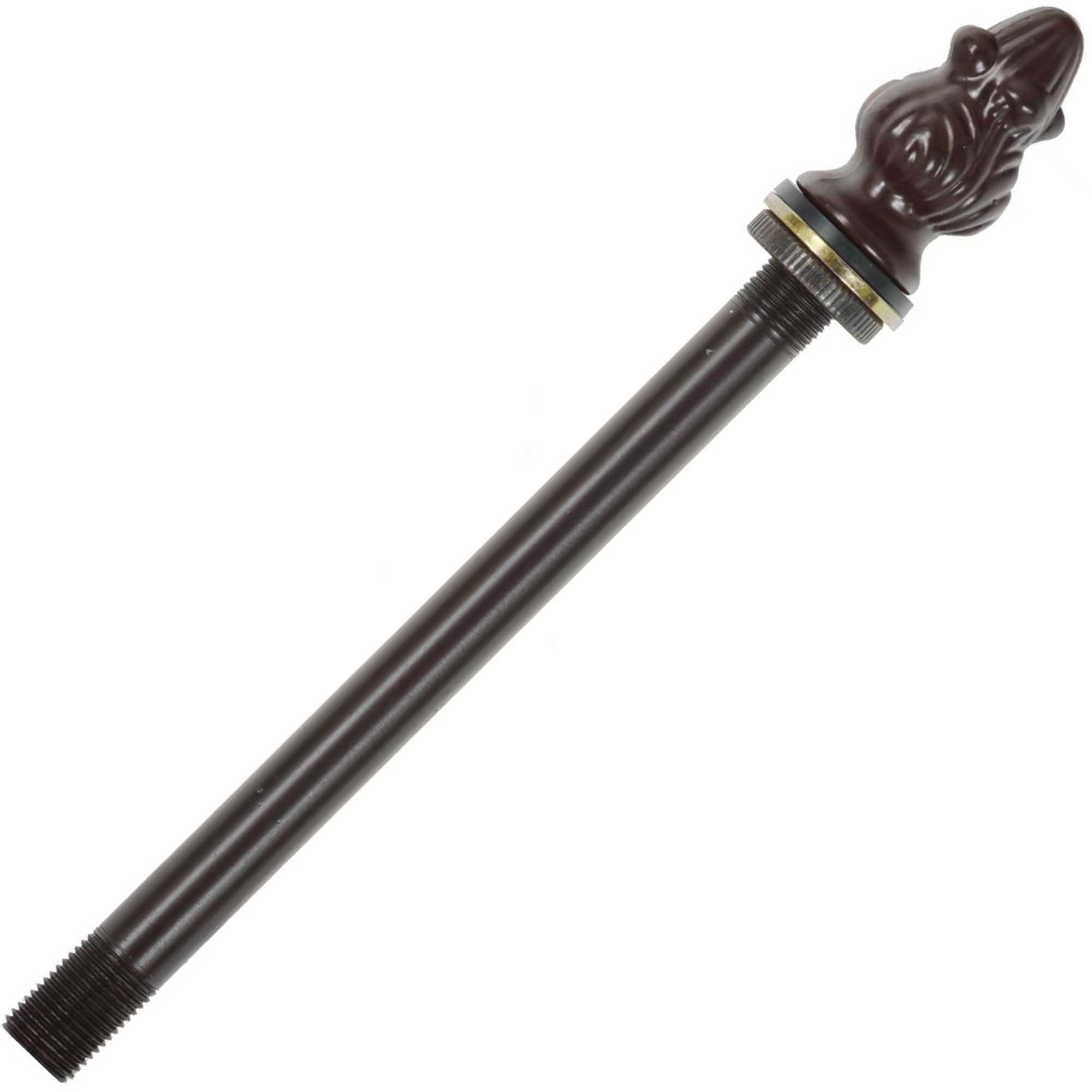 Bieye SS041 Lampshade Support with Finial for Tiffany Style Stained Glass Floor Lamp Table Lamp (G3/8 135mm Brown Acorn)