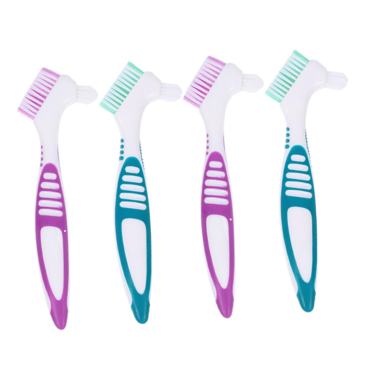 minkissy Lot De 5 Brosses À Dents À Double Poils Manche Ergonomique Poils Doux Outil De Soins Bucco-dentaires 4 Pièces X 5