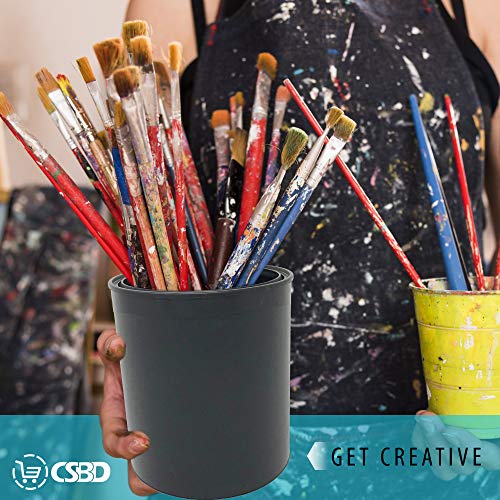 Csbd Empty Paint Can With Plastic Lid, Gallon And Quart Sizes, Unlined Multipurpose Storage For Arts And Crafts, Diy Projects, Painting, Garage Organization, 1 Quart Plastic (4 Pack) #TOP5