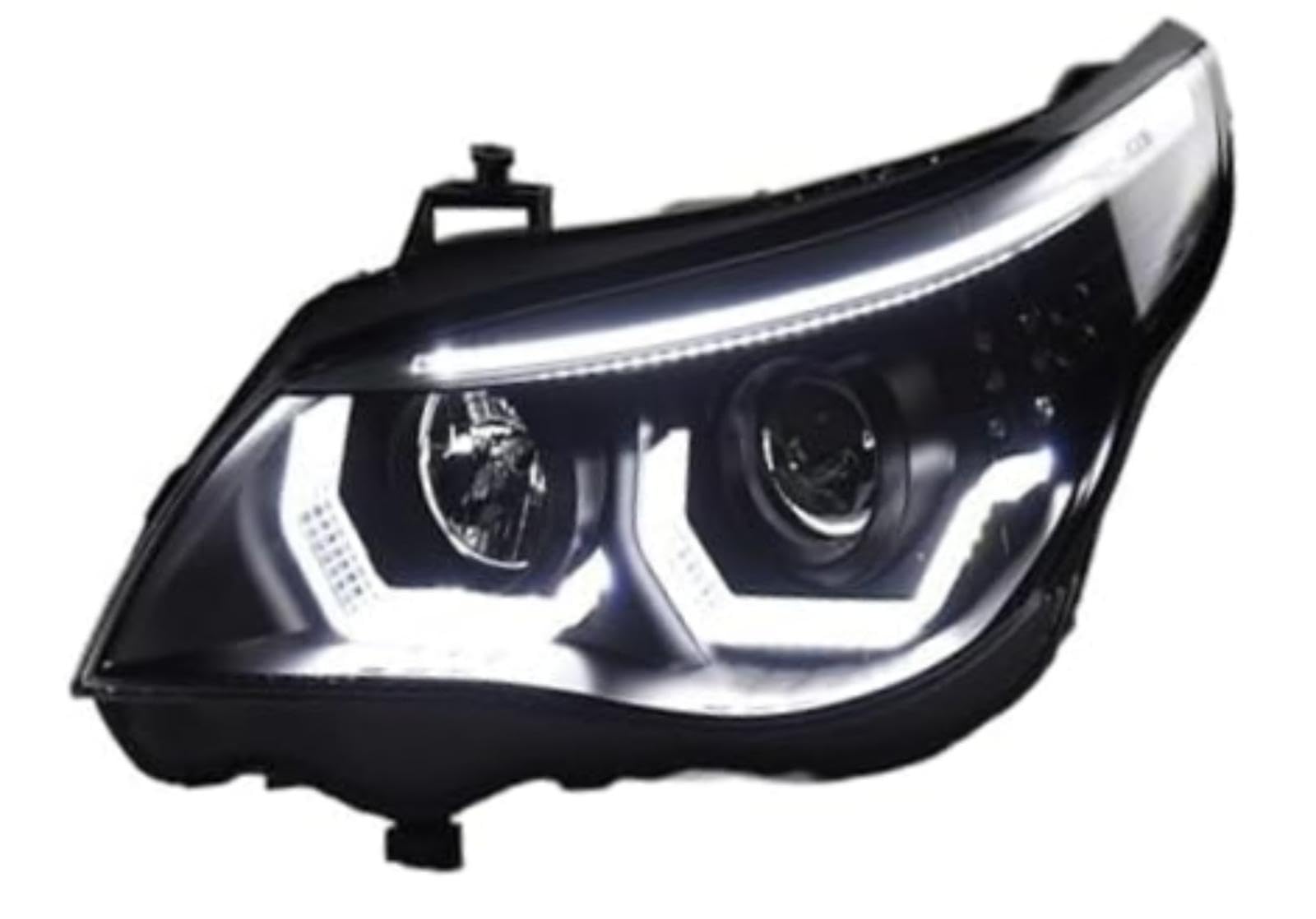 Dla BMW E60 reflektory 2003-2010 523I 530I Car Styling lampa czołowa Drl Hid Bi Xenon akcesoria samochodowe lampy przednie reflektor włączony kierunkowskaz (Headlight No Bulb 2003 2007)