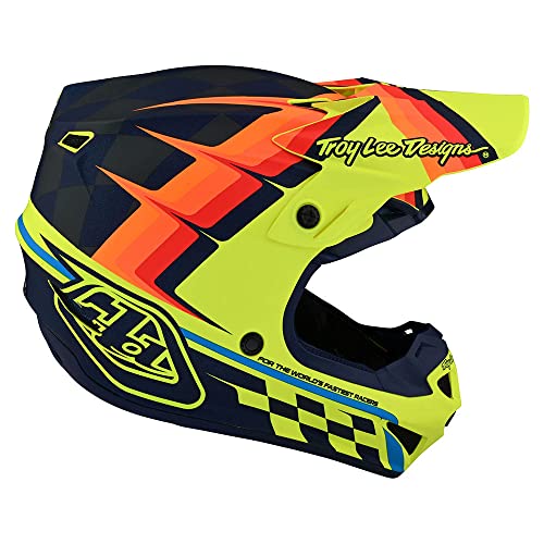 Troy Lee Designs Se4 Polyacrylite Midnight Motocross Helmet W/Mips - Full Face Offroad Motorcycle Dirt Bike Atv Powersports Dual Sport Racing Helmet - Mens Womens Unisex (Yellow, Lg) #TOP4