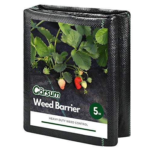 Garsum 3ft x 50 ft 5Oz Double Layer Weed Barrier Landscape Fabric Heavy Duty, Weed Block Gardening Ground Cover Mat, Weed Control Garden Cloth Garsum 3ft x 50 ft 5Oz Double Layer Weed Barrier Landscape Fabric Heavy Duty, Weed Block Gardening Ground Cover Mat, Weed Control Garden Cloth
