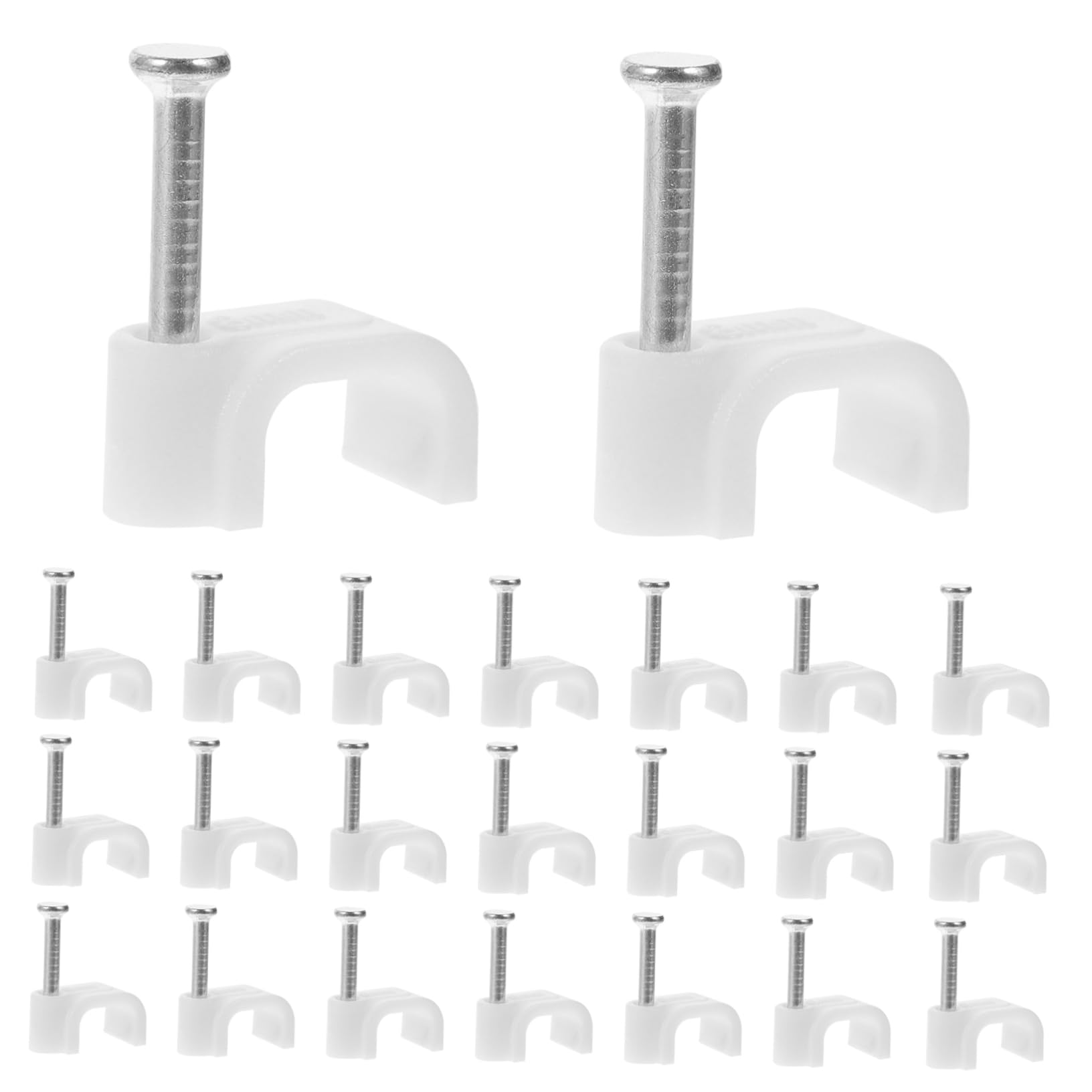 Hemobllo 1500piezas Clips De Cable De Pared Sujetacables De Clavo Para Organización De Cables Instalación Rápida y Sencilla Para Hogar Industria