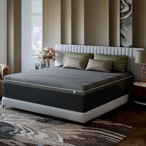Image of Novilla King Size Mattress 16 Inch, Memory Foam King Mattress | with AiryFlow Cooling System for Cool Night, Pressure Relief, Ergonomic Support for Spinal Alignment, CertiPUR-US,Medium Firm