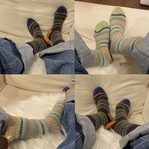 Image of 3Pack Womens Fuzzy Socks Warm Sleep Adult Socks Cozy Fluffy Winter Warm Slipper Socks