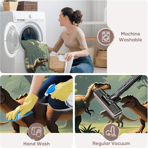 Tapete dinosaurio para niños 2' x 3' verde claro miniatura 6