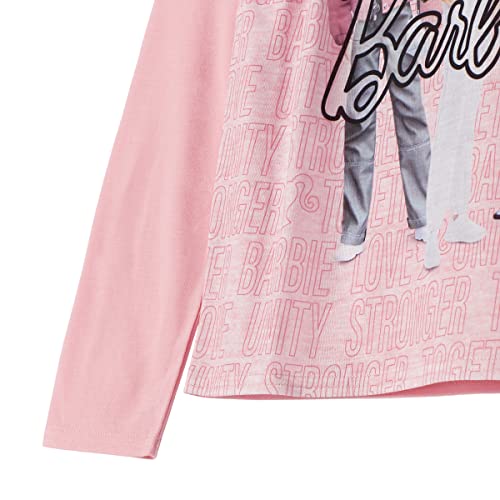 Barbie Girls Pajama Pants and Sleep Shirt Sets for Kids 4 Piece Sleepwear Set for Girls (as1, numeric, numeric_6, regular, Light Pink-black) - image 2