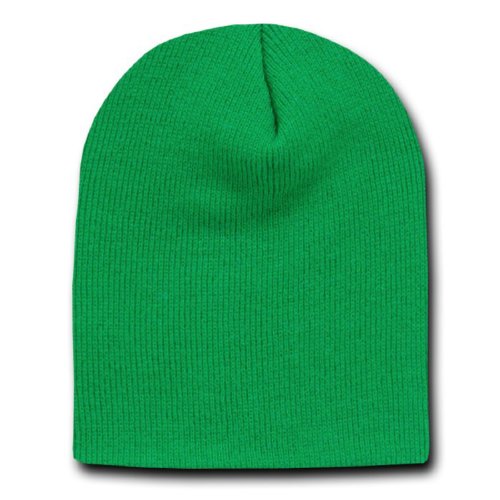 DECKY Orgianl American Made Kids Watch Caps - No Cuff - - One Size - Kelly Green -