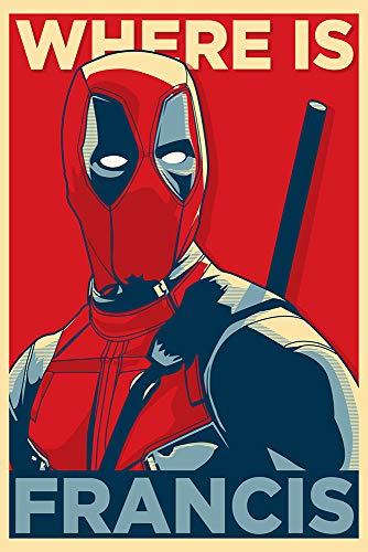 GZCJHP Deadpool Superhero Hot Movie Art Silk Poster Print 13x20 24x36 inch for Room Decor Decoration-004 (13x20inch Silk)
