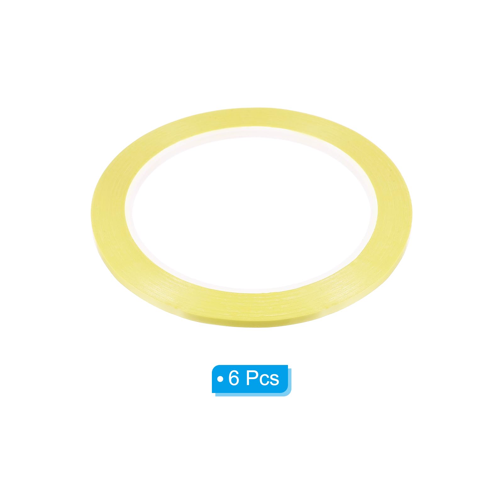 PATIKIL 1/8" Whiteboard Tape, 6 Pack Thin Dry Erase Tape for Graphic Chart Marking DIY Art Light Yellow - Image 3