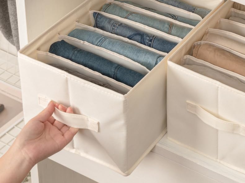 Miniatura 3 de ZINQATUN Organizador de cajones de armario para ropa, organizadores de cajones, organizador de ropa de 10 rejillas para ropa plegada, organizador de