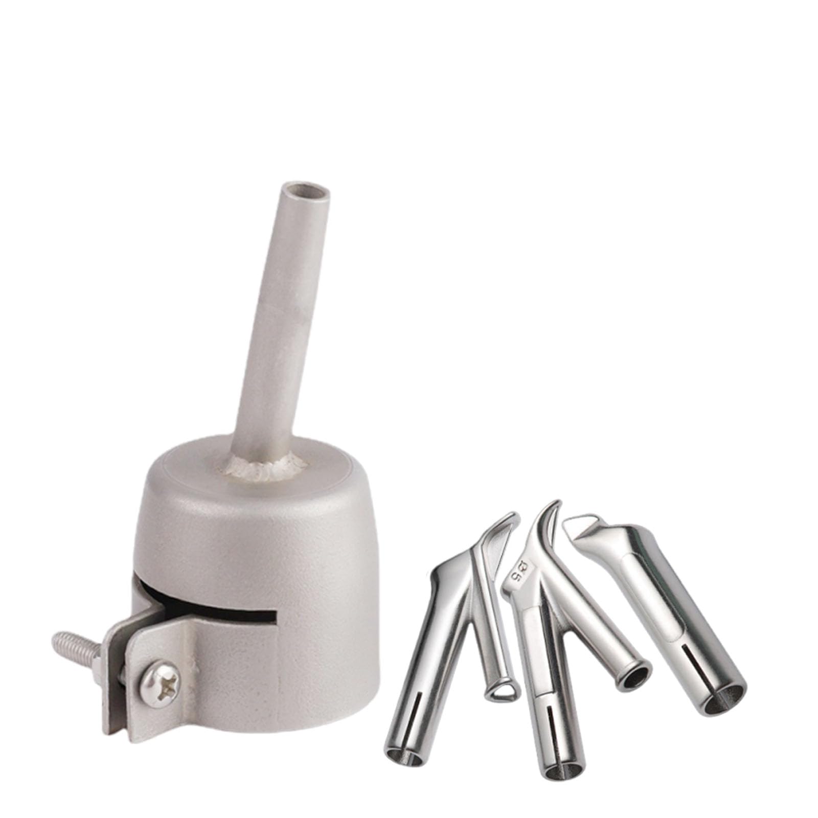 4pcs 5mm Welding Tip Nozzles, Standard Welder Tip,Round Speed Welding Nozzle,Triangle Speed Welding Nozzle,Tacking Nozzle For Vinyl PVC Plastic Hot