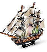 3D LED Puzzle Warship For Men Women, Decor Sailboat, Vessel Model Kit For Adults And Kids To Build, Model Large Ship Kits DIY For Boys Girls Birthday Gift, Watercraft Family Puzzle For Kids Ages 10