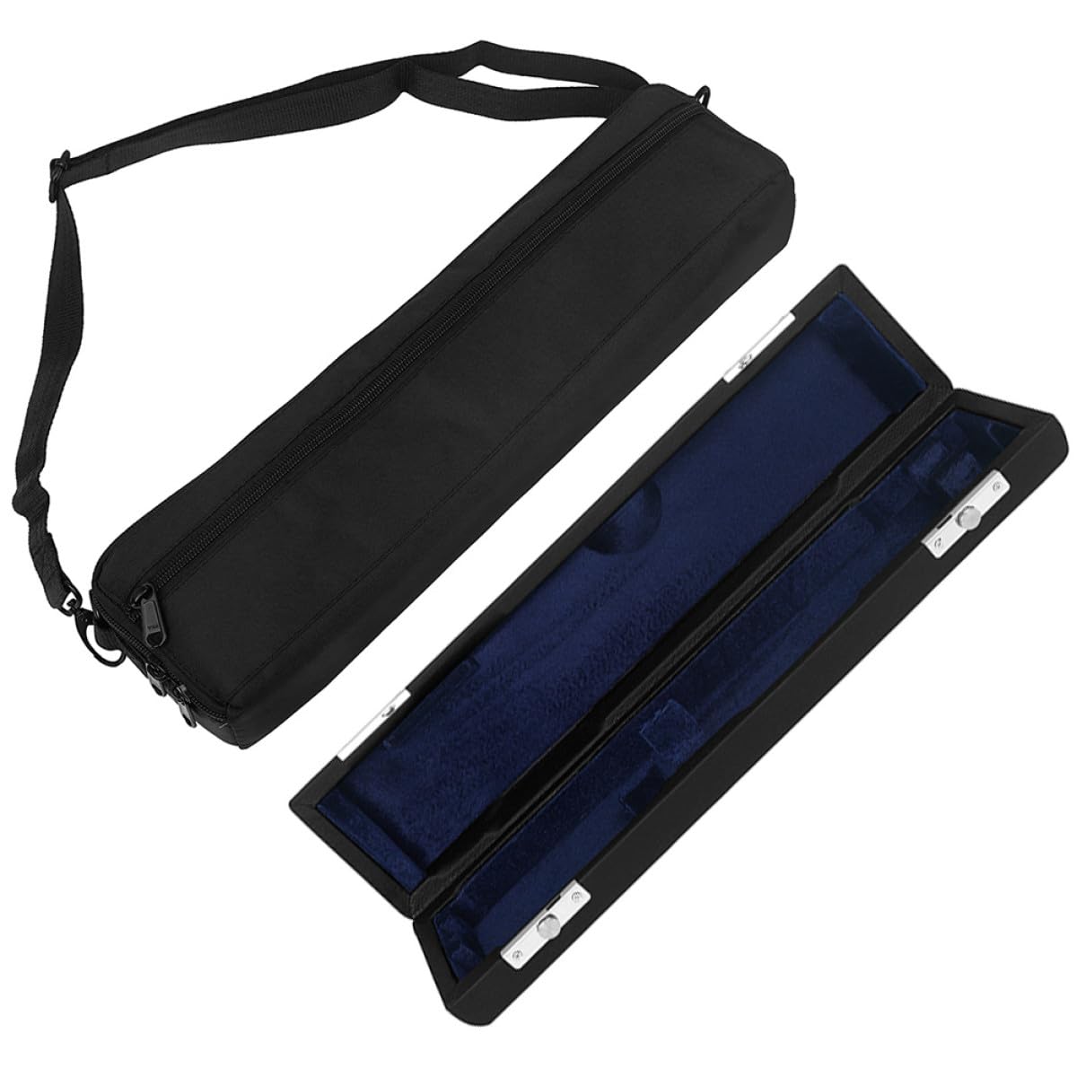 Garneck Flötentragetasche und Robust aus Oxford Stoff mit Innenliegendem Rillendesign Tragbarer Flötenkoffer Schwarz für Outdoor Auftritte