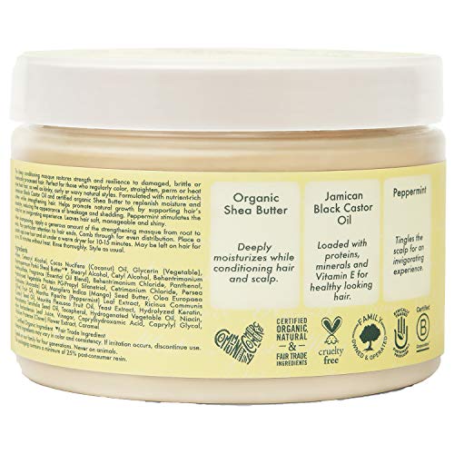 SheaMoisture Jamaican Black Castor Oil Treatment Masque For Dry Hair Jamaican Black Castor Oil Paraben Free Hair Mask 12… - Image 3