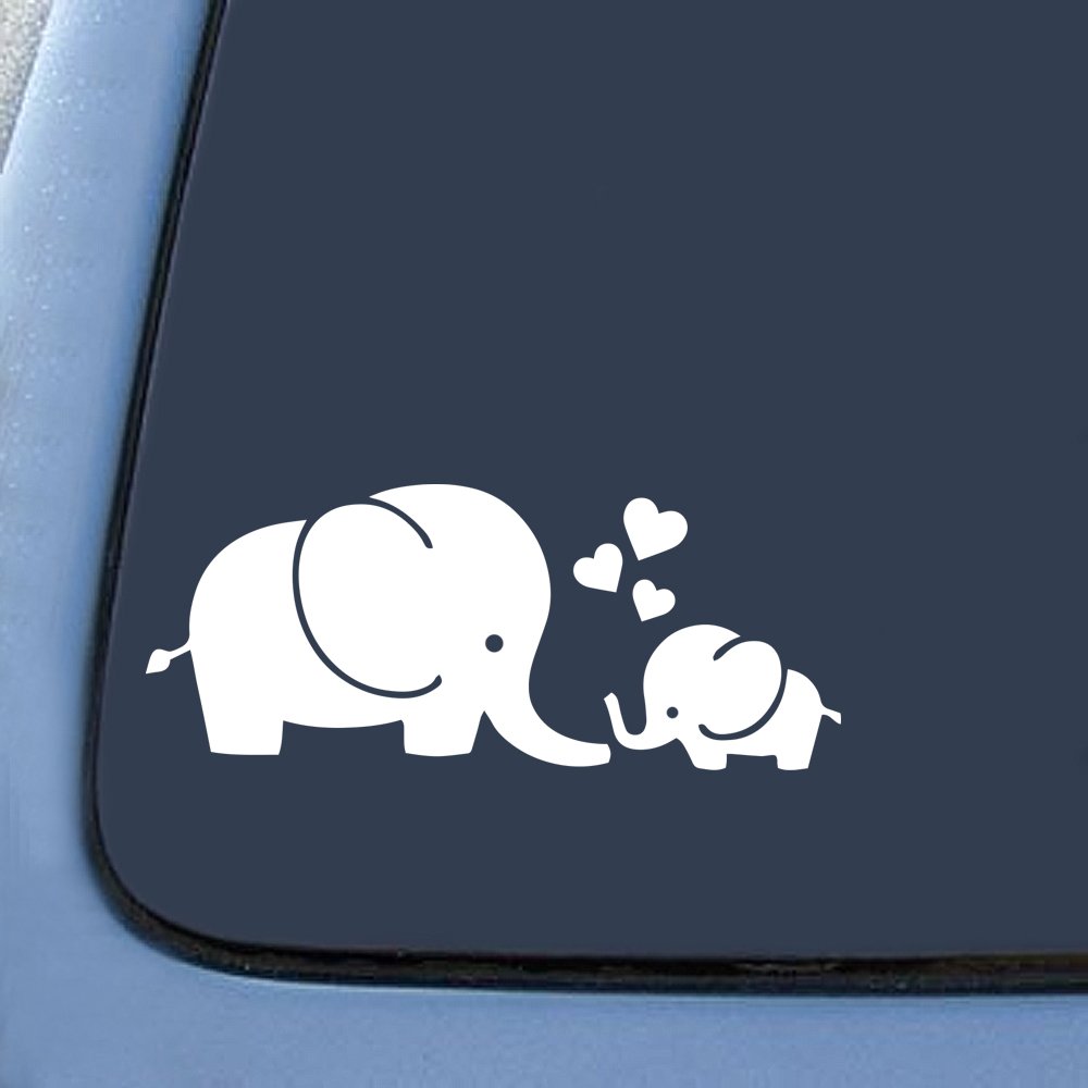 Bargain Max Decals Elephant Love Sticker Decal Notebook Car Laptop 5.5