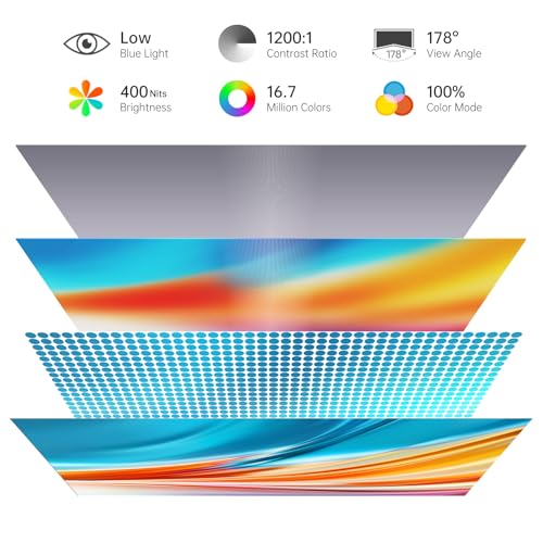Image of MNN 4K Portable Monitor 15.6 inch 3840x2160 UHD USB-C HDMI Laptop Monitor, 100% Adobe RGB IPS Computer Gaming Display HDR Travel Monitor w /Speakers & Smart Cover for Laptop Xbox PS5 Switch PC Phone