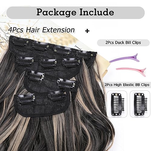 Extension cheveux naturel clip invisible bouclé long volume