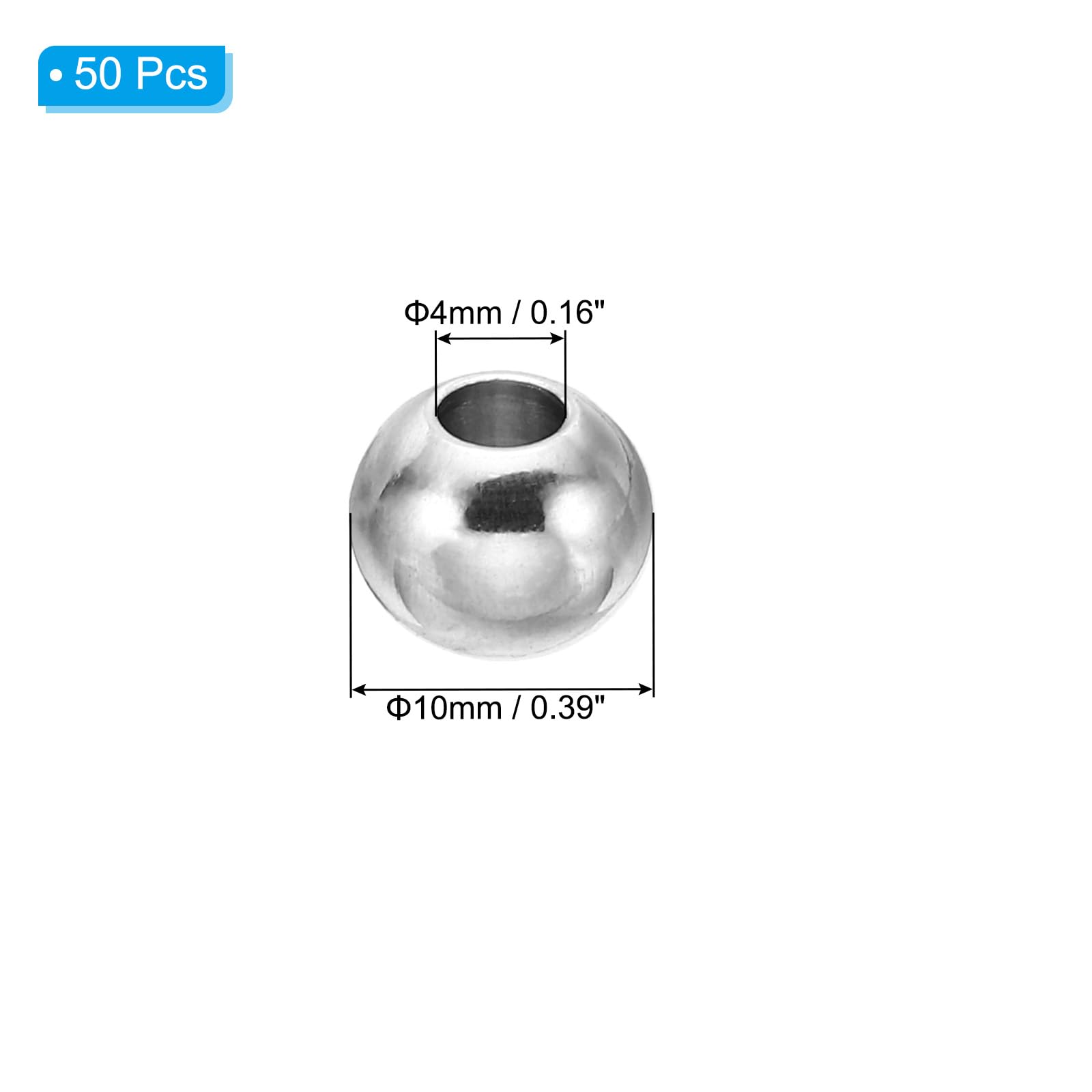 PATIKIL Smooth Round Spacer Beads - Image 2
