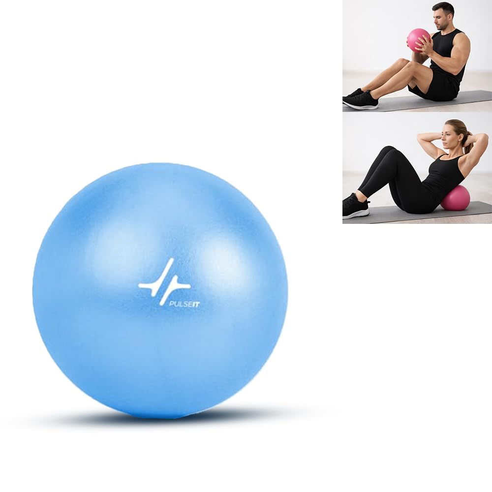 Orbit Yoga Ball 25cm for Exercise, Balance & Core Strength | Anti-Burst Mini Pilates Ball for Home Workout, Yoga, Stability Training & Physical Therapy | Inflatable Soft Gym Ball (Blue)-picture-17