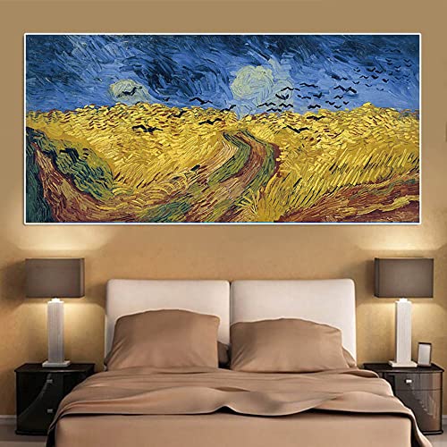 Reproduction Van Gogh Champ de blé aux corbeaux impression d'art sur toile - 4