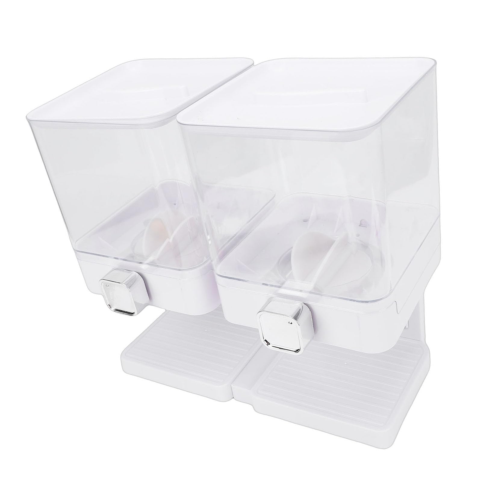 POENVFPO Pojemnik na suchą karmę, Szczelny Pojemnik na Płatki 3.7L (WHITE)