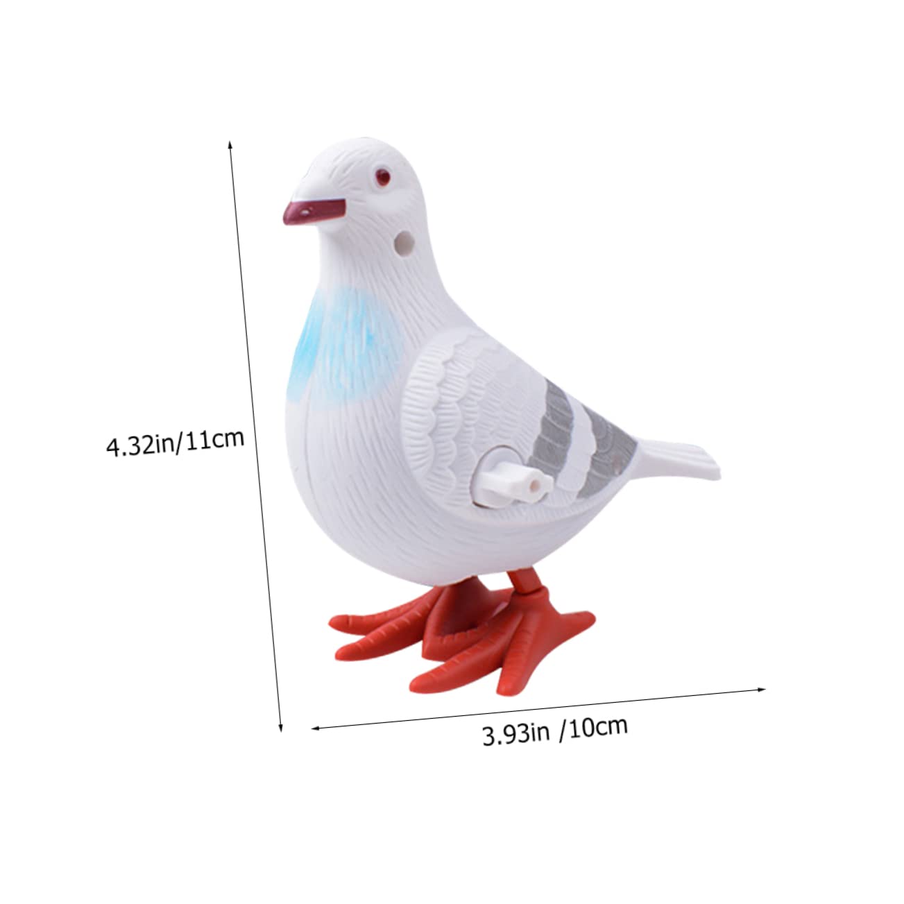 Jouet Mécanique à Remonter Pigeon Gris - Sans Pile, Pour Jeu Intérieur Et Extérieur