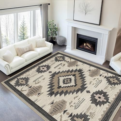 9x12 Area Rug for Living Room Western Rug Aztec Southwestern