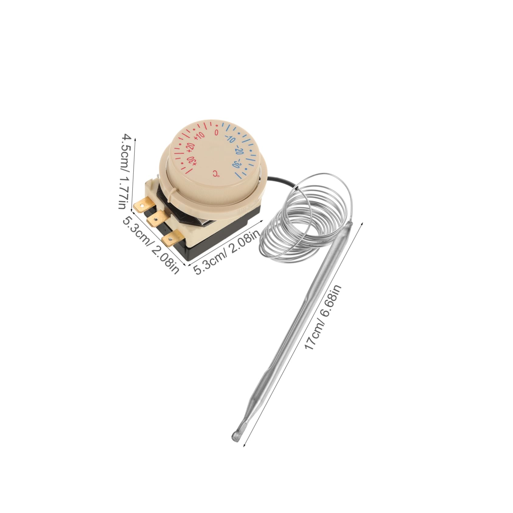 ABOOFAN Thermometer Replacement for Refrigerator Capillary Thermostat Wide Temperature Adjustment
