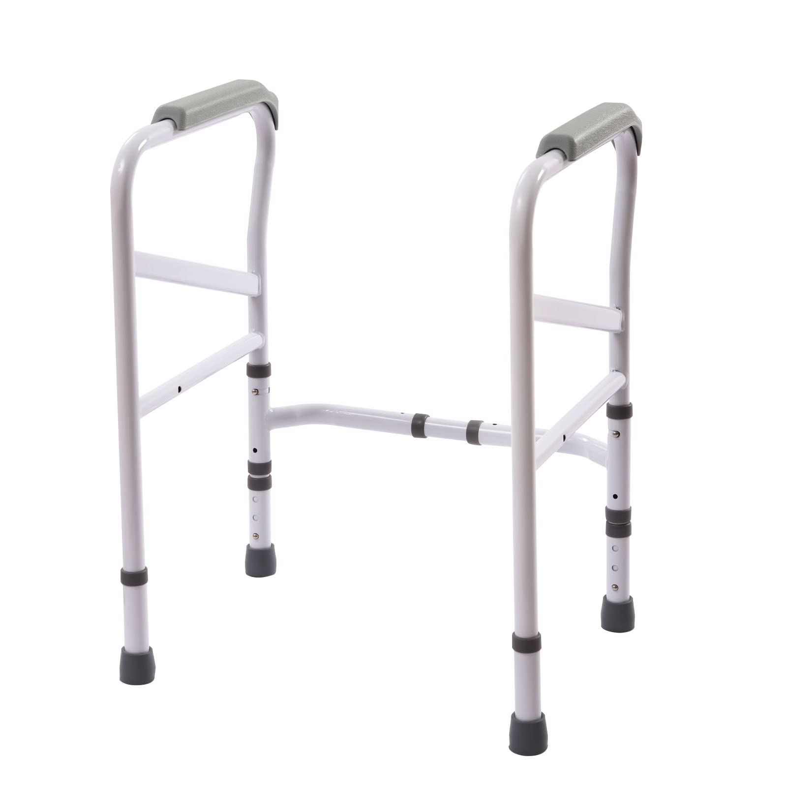 Ayuda para levantarse de inodoro plegable 54 x 10 x 69 cm, libre ajustable para aseos, ayuda para levantarse, pasamanos antideslizante, tubo de acero al carbono engrosado, ayuda para