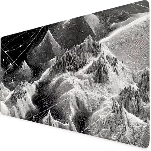 Grand tapis de souris montagne 1000x500mm idéal pour organiser votre espace de télétravail