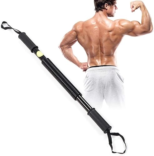 Miniatura 6 de ZJchao Ejercitador de potencia de brazo, barra de potencia de resorte, antebrazo, fuerza muscular, entrenamiento de resistencia, kit de gimnasio,