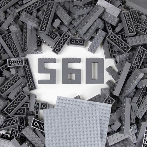Cabeeskii Blocs de Construction Classiques en Vrac avec 2 plaques de Base, Briques de Construction en 7 Tailles, compatibles avec Toutes Les principales...
