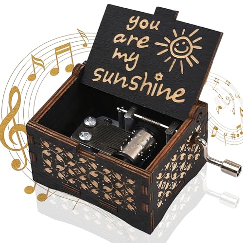 Listado de Cajas Musicales más recomendados. 46 ASUSTADO Caja Musical,Caja de Musica con Can't Help Falling in Love,Caja Musical de Madera para Regalo de San Valentín,Navidad y Cumpleaños (You Are my Sunshine)