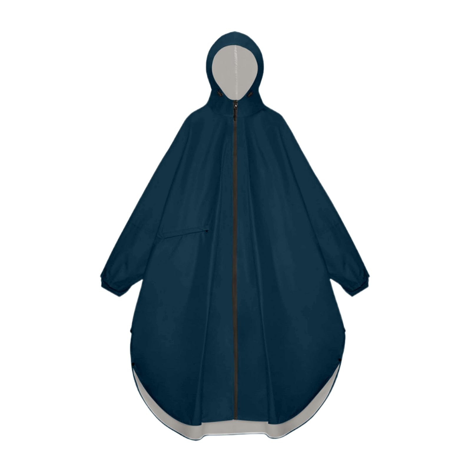 Generisch Poncho de lluvia para adultos, unisex, largo, con capucha, material de moda, para ciclismo, senderismo, viajes